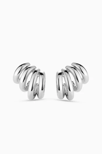 Monroe Earrings in Silver-dipped Brass