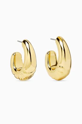Slim Nelle Hoop Earrings in 14kt Gold-dipped Brass
