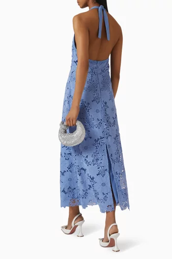 Odette Halterneck Dress in Lace