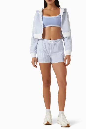 Cropped Zip Hoodie