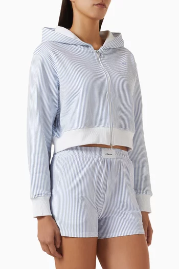 Cropped Zip Hoodie