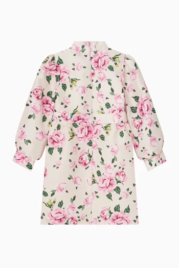 Rose-print Dress