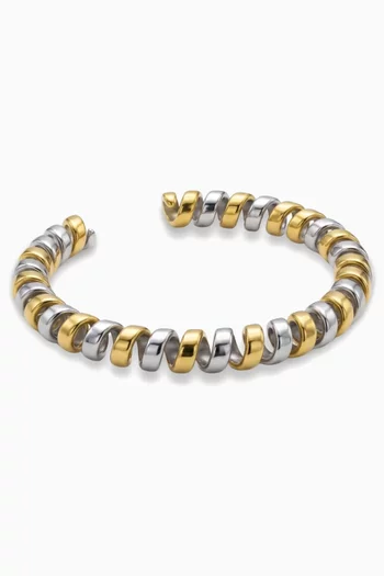 Twila Spiral Bangle in Stainless Steel