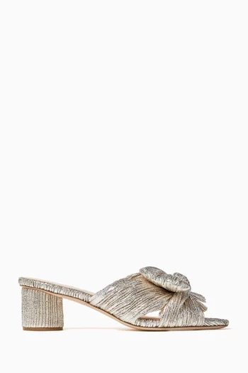 Emilia 50 Mules in Metallic Lame