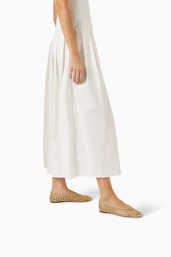 Emery Ballet Flats in Metallic Leather