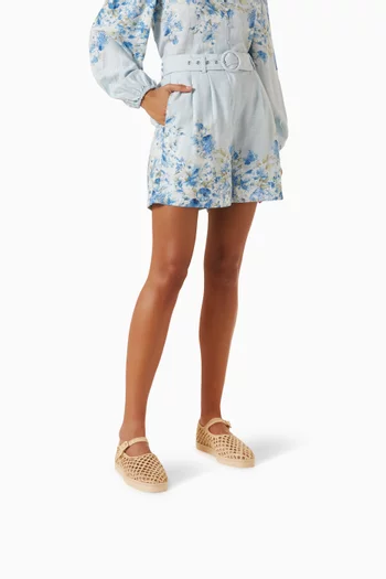 Rita Mary Jane Flats in Raffia