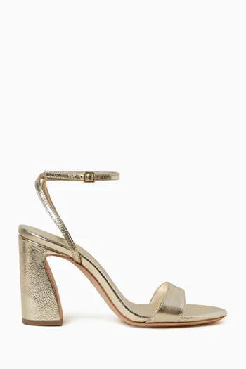 Malia 90 Sandals in Metallic Leather