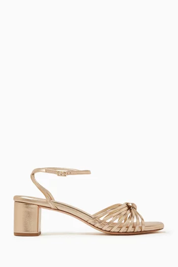 Olivia 50 Sandals in Metallic Leather