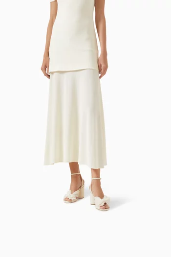 Camellia 90 Sandals in Pleated Fabric