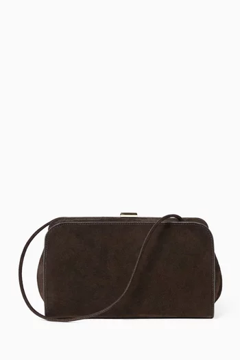 Small Zella Clutch in Split Suede