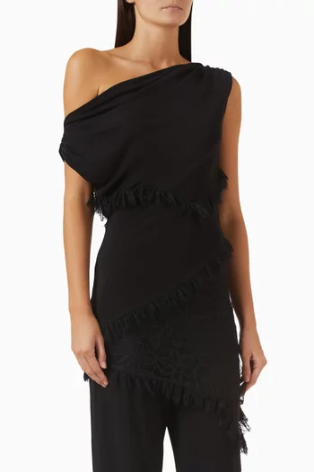 Mae Asymmetric Draped Top