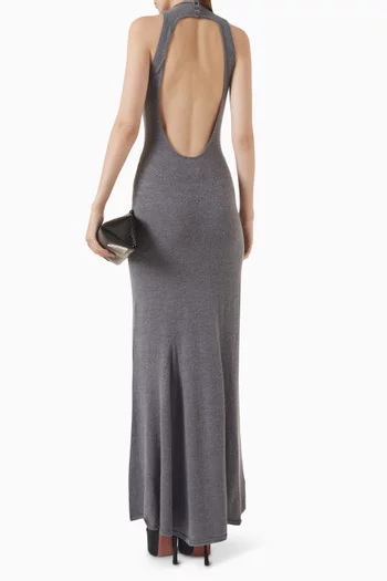 Mona Maxi Dress in Wool-blend