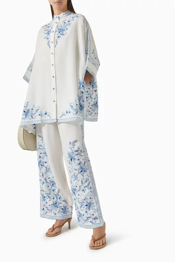 Aashi Kaftan Top in Linen Blend