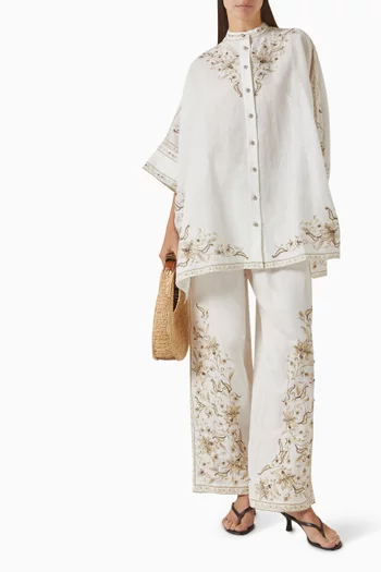 Aashi Kaftan Top in Linen Blend