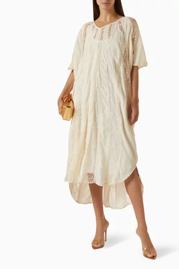 Yaroslava Lace-panel Kaftan
