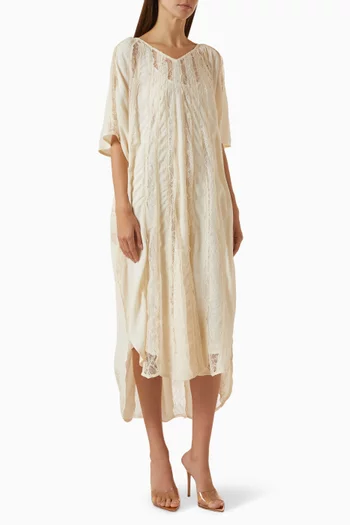 Yaroslava Lace-panel Kaftan