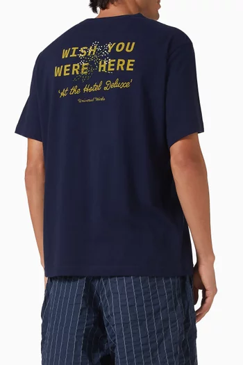تي شيرت بطبعة Wish You Were Here قطن