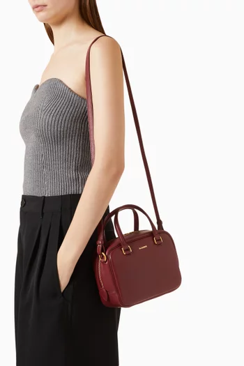 Small Vision Top-handle Bag in Leather