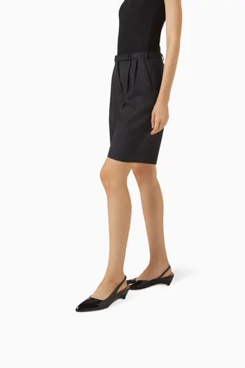 Arc Slingback Pumps in Calf Leather
