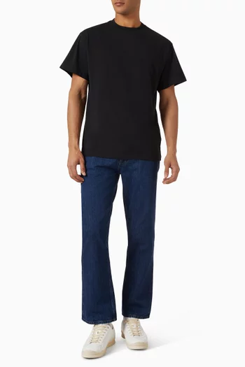 Embroidered Logo T-shirt in Cotton, Set of 3