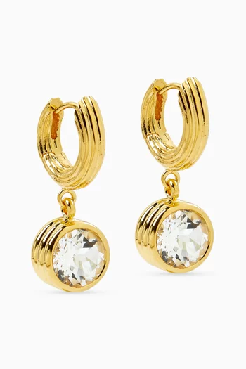 Mini Non-Conformist Topaz Hoop Earrings in 18kt Gold Vermeil