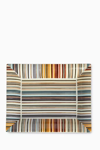 Striped Trinket Tray in Porcelain