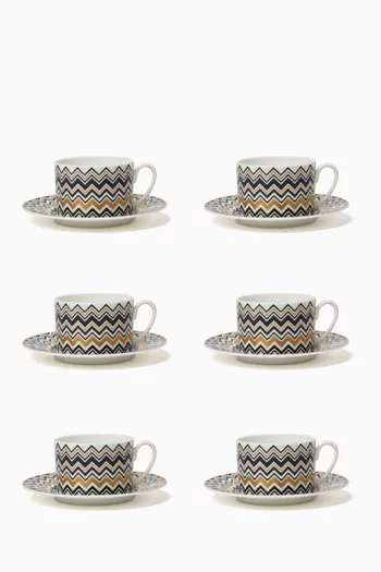 Jarris Tea Cup & Saucers, Set of 6