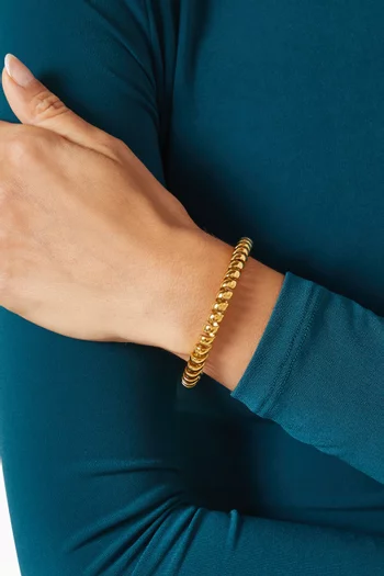 Twila Spiral Bangle in Stainless Steel