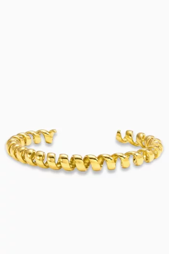 Twila Spiral Bangle in Stainless Steel