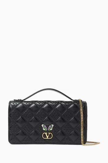 Flutterby Chain wallet in Shiny Nappa Leather