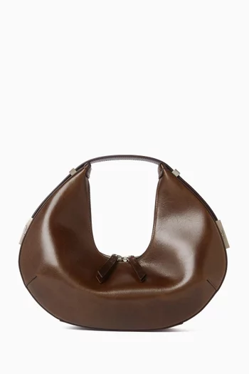 Small Toni Hobo Shoulder Bag in Leather