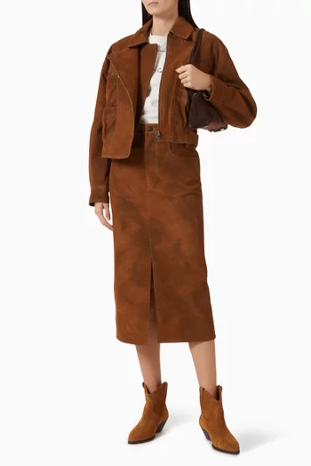 Belma Jacket in Faux Suede