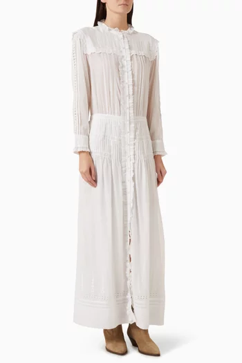 Lonie Ruffle Dress in Cotton