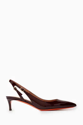 Audrey 45 Slingback Pumps in Patent Leather