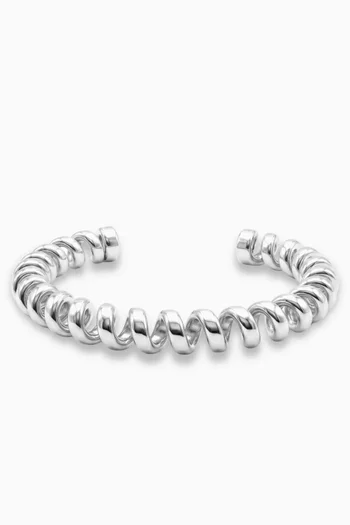 Twila Spiral Bangle in Stainless Steel