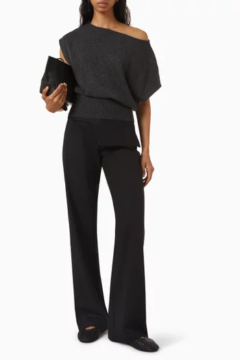 Belt Detail Pants in Wool