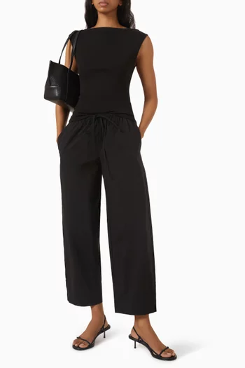 Fine Rouleau Crop Pants in Cotton-blend