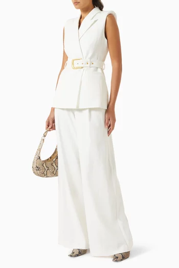 Allanah Wide-leg Pants in Suit Fabric