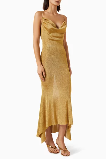 Elsie Cowl Neck Midi Dress in Knit