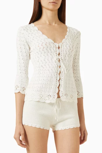 Rosalie Tie-front Knit Top