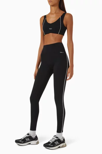 Contrast-piping Leggings