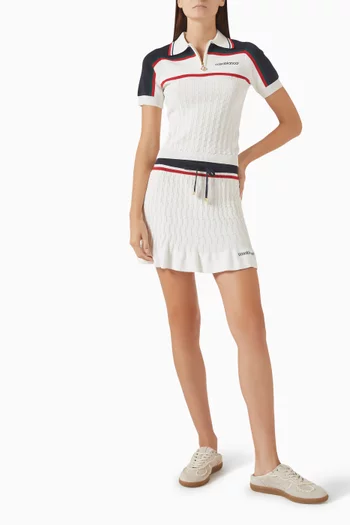 Tennis Polo Shirt in Viscose Blend