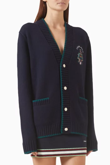 Hotel Emblem Cardigan in Viscose Blend
