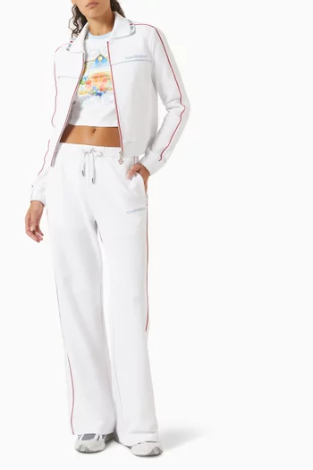 Textured Wide-leg Sweatpants