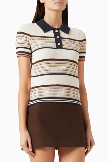 Café Culture Striped Polo Shirt