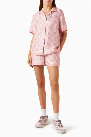Monogram Shirt in Silk-twill