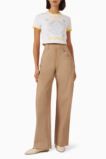 Desert Canvas Jeans with Chain