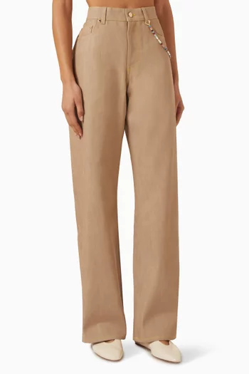 Desert Canvas Jeans with Chain