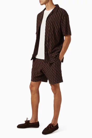Augusto Listra Shorts in Cotton-terry