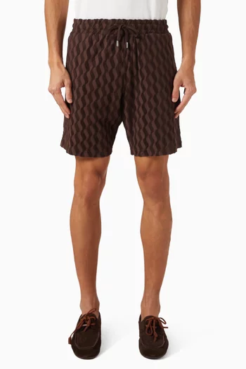 Augusto Listra Shorts in Cotton-terry